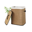 Grand Panier à Linge Bambou Tissé 72 L avec Couvercle