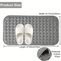 Tapis de Douche Ovale Ventouses Masse-Pieds 35 x 70 cm