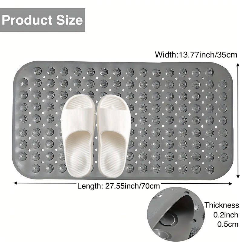 Tapis de Douche Ovale Ventouses Masse-Pieds 35 x 70 cm