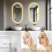 Miroir LED Ovale Salle de Bain Intelligent 80x50 cm