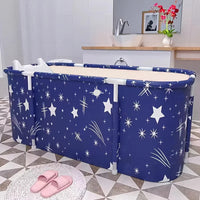 Baignoire Pliable Adulte Grand Format Bleu Étoilé