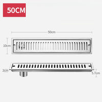 Caniveau de Douche Inox 304 Brossé ou Noir, 20 à 60 cm