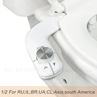 Bidet Toilette Non Électrique Double Buse Autonettoyante Eau Froide