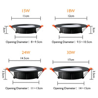 Downlight LED Cuisine Encastré Lot de 6 Blanc Noir