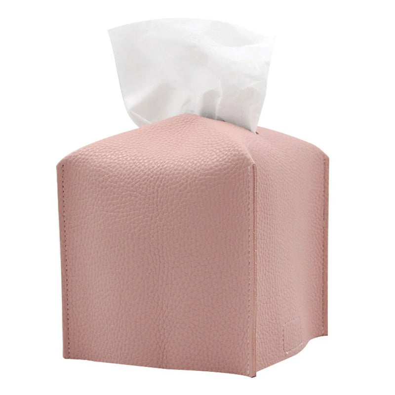 Boîte à Mouchoirs Housse en Simili Cuir, Carrée ou Rectangulaire, 6 Coloris
