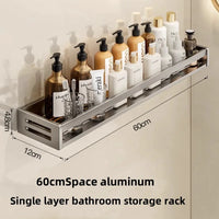 Étagère de Douche Aluminium Sans Perçage, Longueur 30 à 60 cm