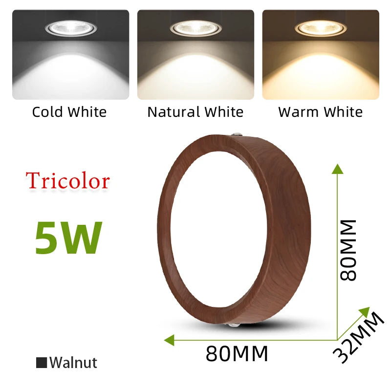 Spot LED en Saillie Cuisine 3 Teintes à Mémoire, 5 Finitions, 5 à 25 W