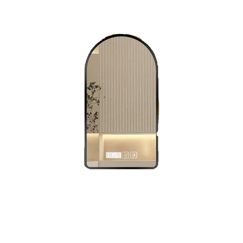 Miroir LED Arche Anti-Buée Noir 40 x 60 cm