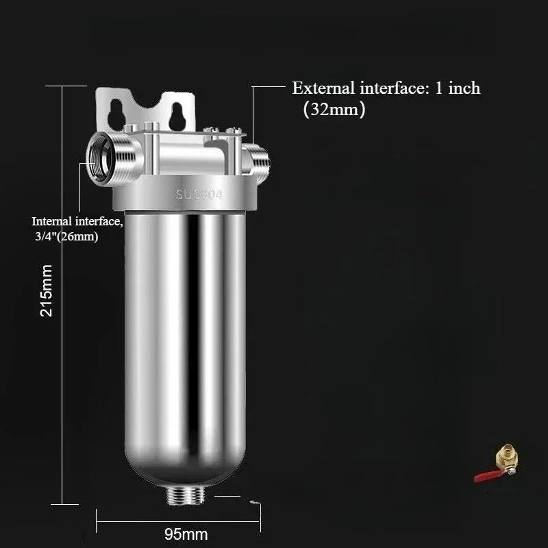 Préfiltre à Sédiments Inox 304 Toute la Maison, Tamis 40 Microns