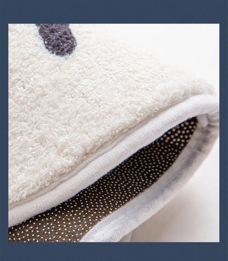 Tapis de Bain Fleuri Ovale Antidérapant Absorbant