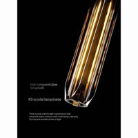 Suspension Cuisine en Cristal et Cuivre, 1 à 3 Lampes