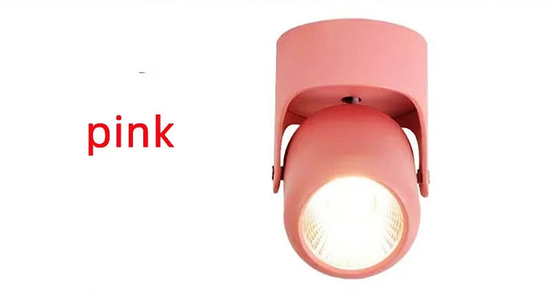 Spot LED Macaron Orientable en Saillie, 4 Coloris, 7 à 24 W
