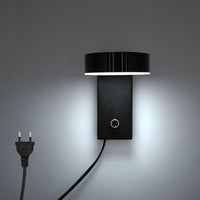 Applique Murale à Brancher LED Orientable 350°, Câble 1,5 m, Noire