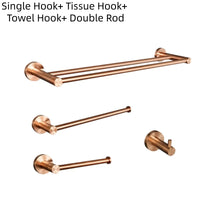 Ensemble d'Accessoires de Salle de Bain Or Rose Brossé Inox