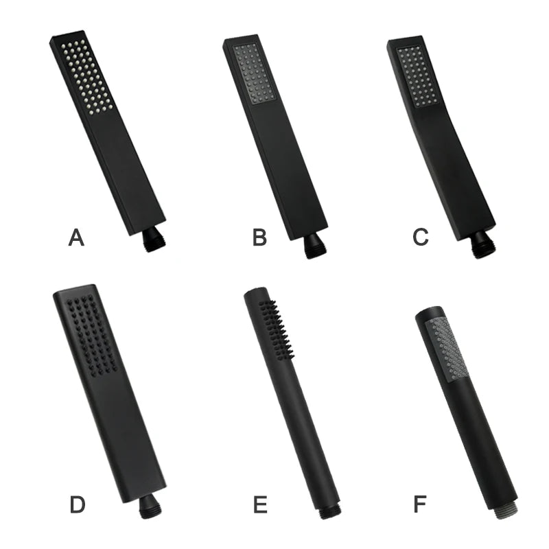 Pommeau de Douche Laiton Noir Mat, Douchettes et Supports à la Pièce