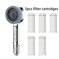 Pommeau de Douche Filtrant 4 Modes Massant avec 5 Cartouches Filtrantes