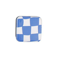 Miroir de Poche Carré Damier avec Poignée Support de Téléphone, 10 Motifs