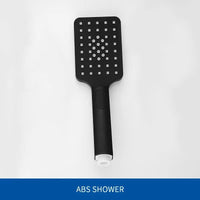 Barre de Douche Coulissante Noir Mat, Douchette Carrée 3 Jets et Flexible