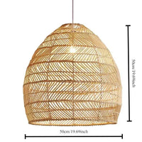 Suspension Cuisine en Rotin Tressé Main, Abat-Jour 22 ou 50 cm