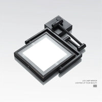 Miroir Grossissant LED Mural Bras Extensible Carré 3X