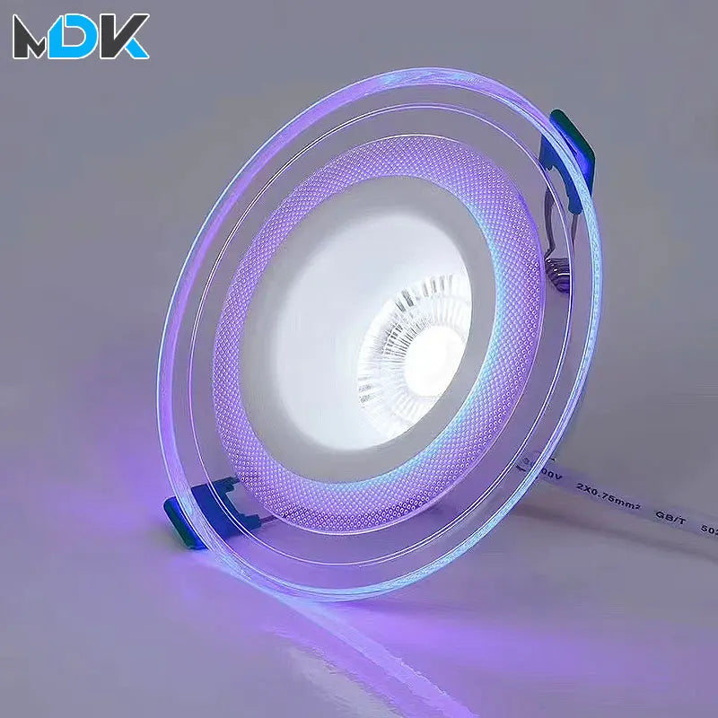 Spot LED Encastrable Cuisine avec Anneau Lumineux Coloré, 3 Modes