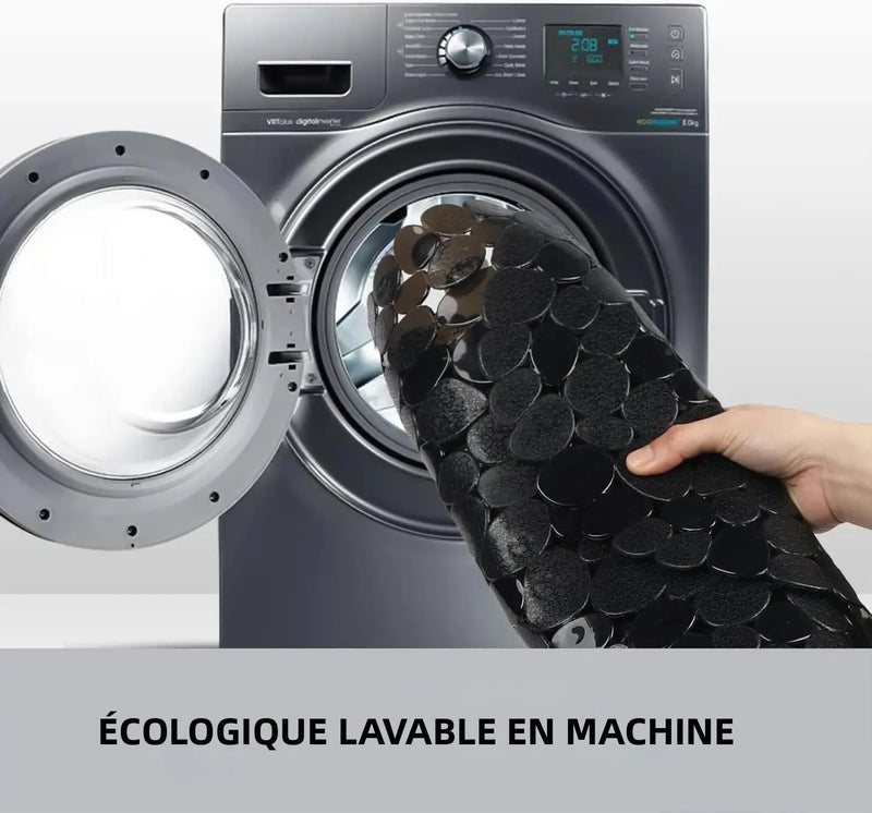 Tapis de Baignoire Ovale Galets Antidérapant à Ventouses 36 x 69 cm