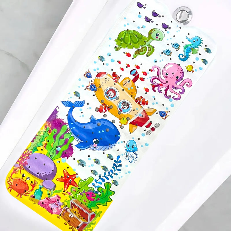 Tapis de Baignoire Antidérapant Extra Long 40 x 100 cm à Ventouses
