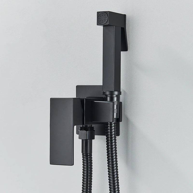 Douchette WC Mitigeur Mural Eau Chaude et Froide, Flexible 120 cm