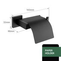 Accessoires Salle de Bain Noir Mat à la Pièce, 21 Articles