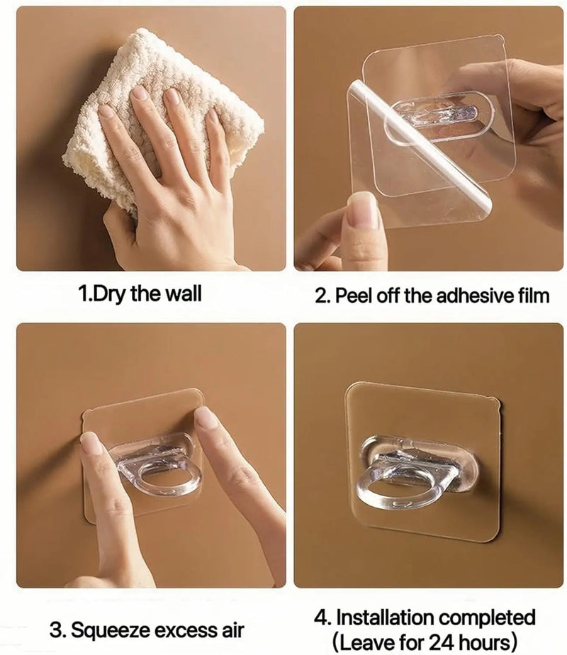 Support de Flacon Adhésif Transparent pour Pulvérisateur, Lot de 3 à 10