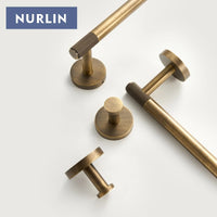 Accessoires Salle de Bain Laiton Noir, Doré, Argent ou Vieilli à la Pièce, 4 Articles