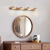 Applique Salle de Bain LED Travertin et Bois Orientable 32 à 70 cm