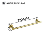 Accessoires Salle de Bain Doré Brossé à la Pièce, 24 Articles