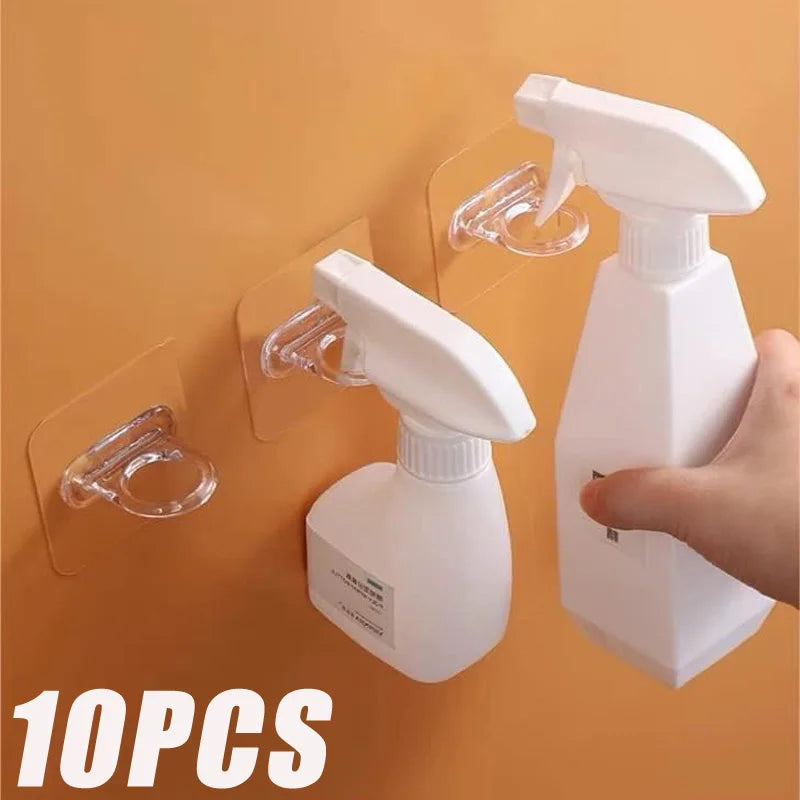 Support de Flacon Adhésif Transparent pour Pulvérisateur, Lot de 3 à 10