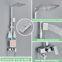 Colonne de Douche Pluie avec Mitigeur et Bec de Baignoire, 19 Modèles