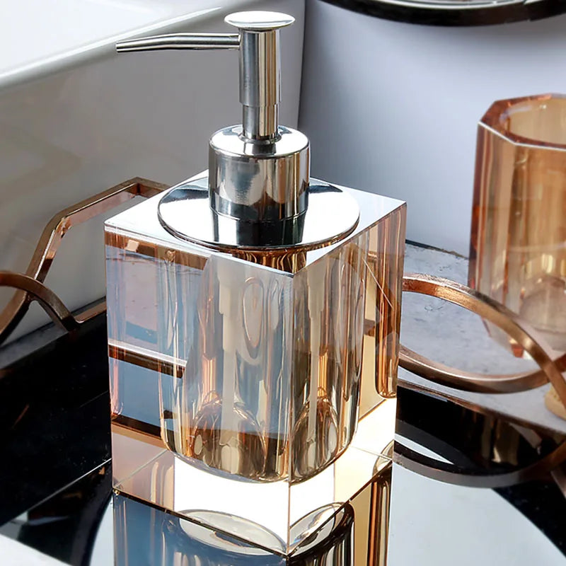 Accessoires Salle de Bain en Verre Cristal à la Pièce, 19 Articles