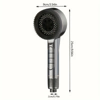 Pommeau de Douche à Boutons, Brosse Silicone Amovible, Accessoires à la Pièce