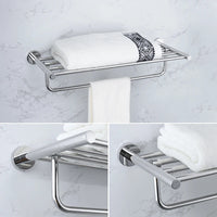 Accessoires Salle de Bain Chromés Inox à la Pièce, 14 Articles