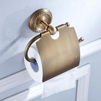 Ensemble d'Accessoires de Salle de Bain Bronze Antique