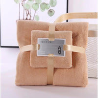 Ensemble de 2 Serviettes de Bain 70 x 140 et 35 x 75 cm