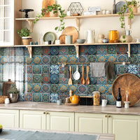Carreaux Adhésifs Crédence 15 cm, 27 Motifs Colorés, 12 ou 24 Pièces