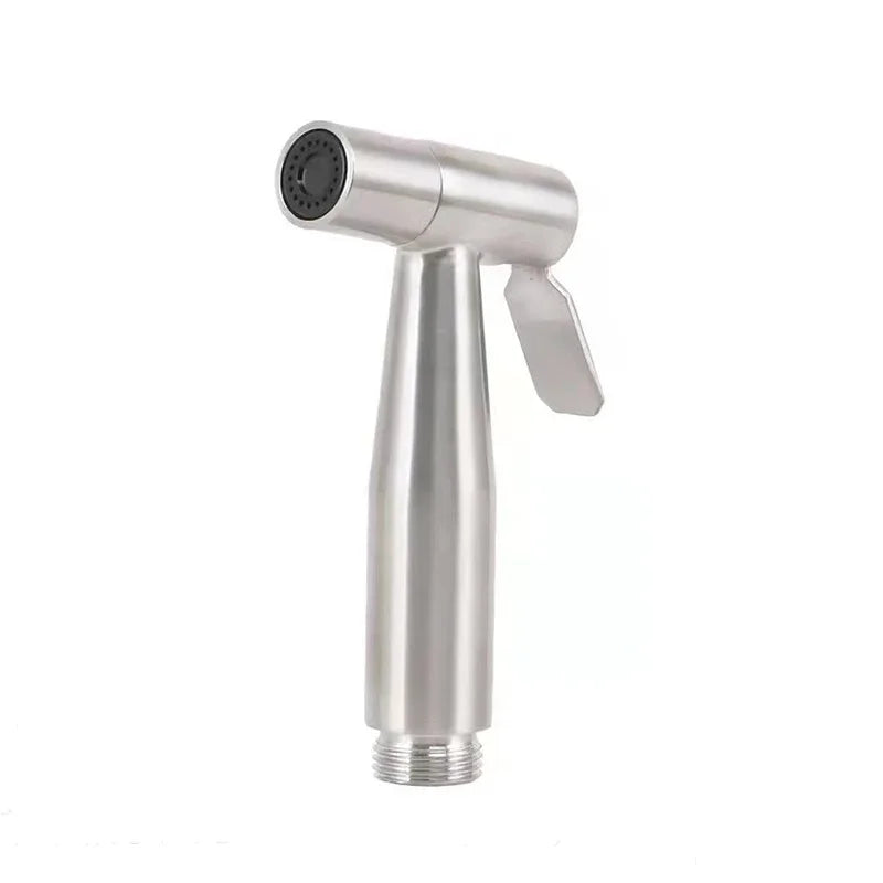 Douchette WC Inox Noire ou Brossée avec Flexible Spiralé 1,5 m