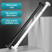 Barre de Douche Extensible Sans Perçage, Blanc ou Noir, 50 à 120 cm