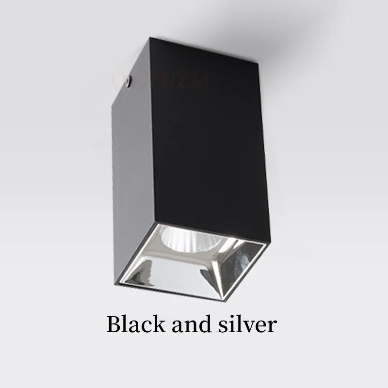 Spot LED en Saillie Cuisine Carré Anti-Éblouissement, 7 à 24 W, Noir ou Blanc