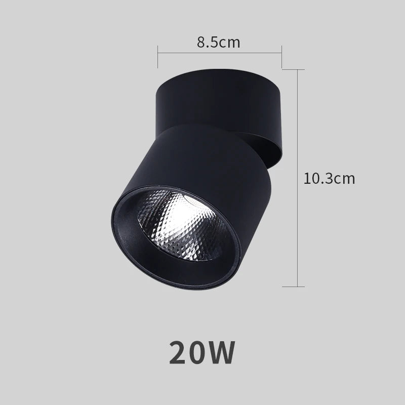 Spot Salle de Bain Orientable Pliable en Saillie