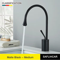 Mitigeur de Lavabo Moderne Monté sur Plan en Laiton
