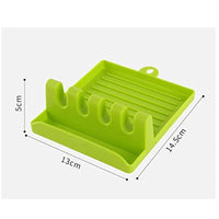 Repose-Cuillère et Repose-Couvercle de Plan de Travail, Plastique, 14,5 cm, 3 Coloris