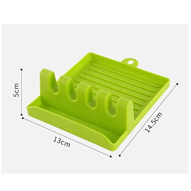 Repose-Cuillère et Repose-Couvercle de Plan de Travail, Plastique, 14,5 cm, 3 Coloris
