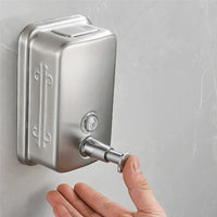 Distributeur de Savon Mural en Inox 304, 3 Contenances, 6 Finitions