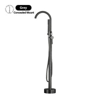 Robinet Baignoire sur Pied Autoportant avec Douchette, Hauteur 130 cm, 5 Finitions